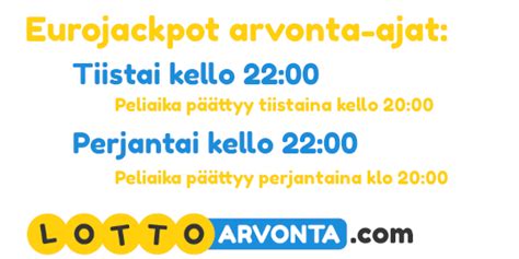 milloin eurojackpot arvotaan.